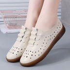 Damen atmungsaktive Sneaker mit modischem Lochdesign und rutschfester Sohle R&B