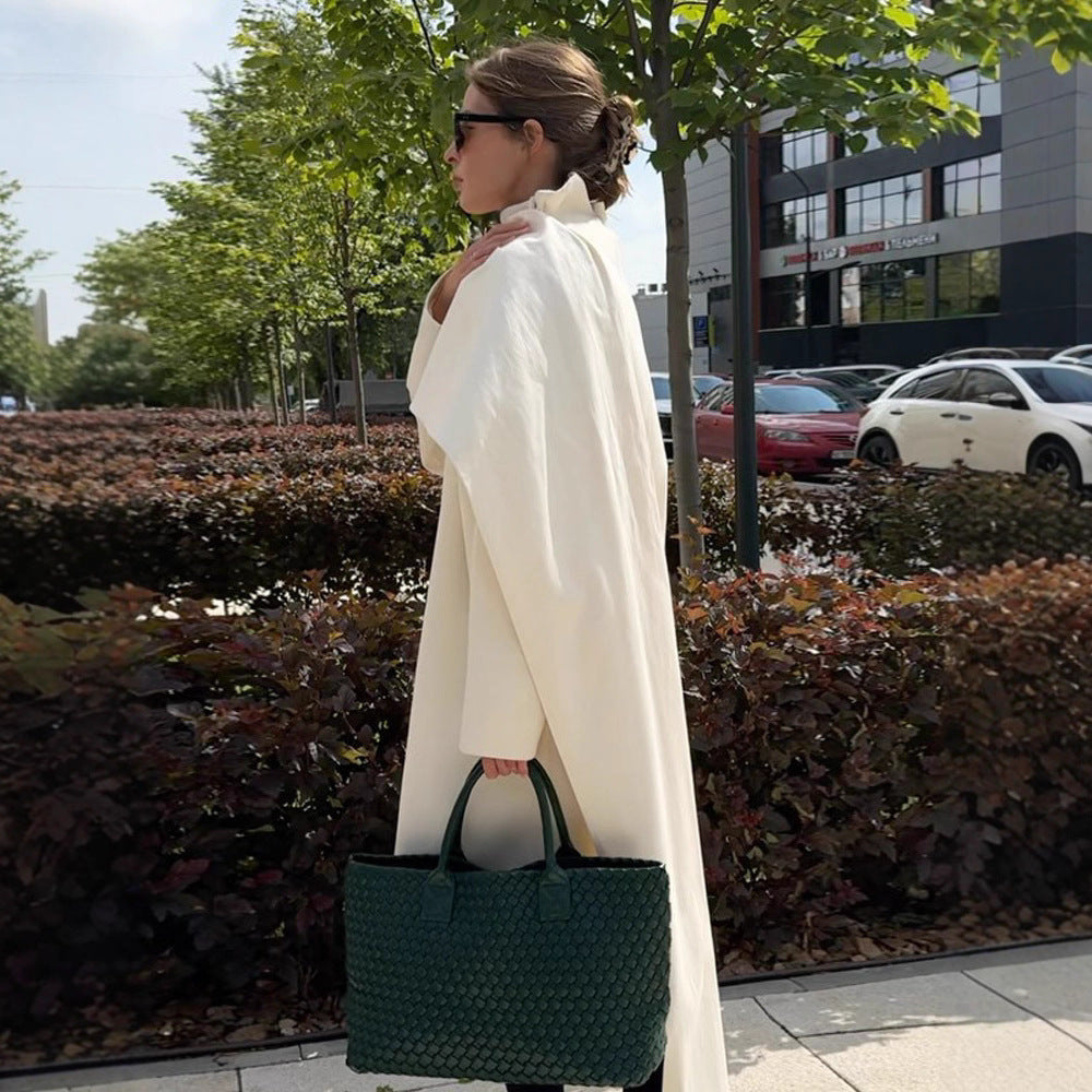Damen modische Steppjacke mit hochgeschlossenem Kragen und asymmetrischem Design R&B