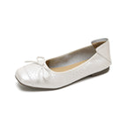 Damen Ballerinas aus hochwertigem Leder mit filigranem Schleifendetail