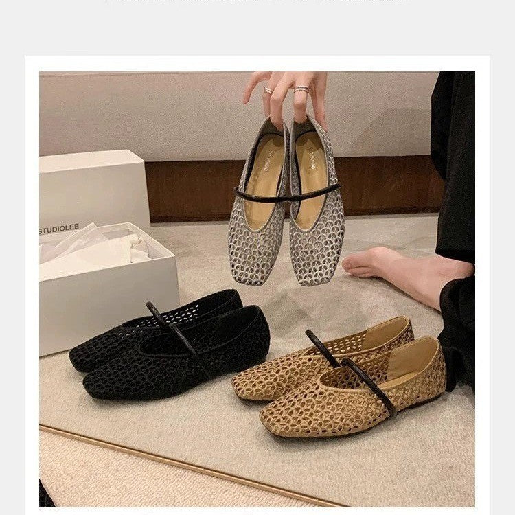 Damen Ballerina mit elegantem Riemchen