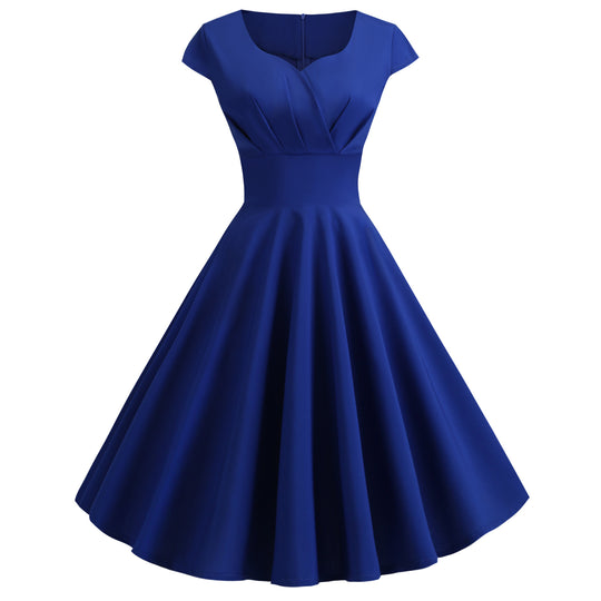 Damen A-Linien Kleid mit elegantem Taillenschnitt und schwingendem Saum R&B