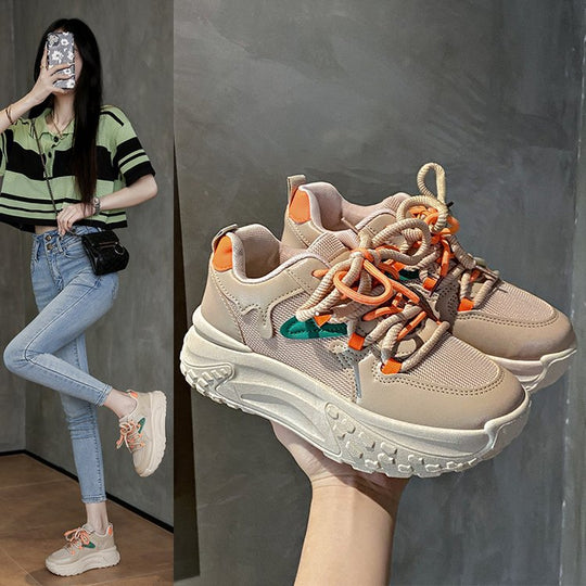 Damen Sportliche Sneakers mit atmungsaktiver Netzstruktur und flexibler Sohle R&B
