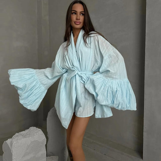 Damen eleganter Kimono mit voluminösen Ärmeln R&B