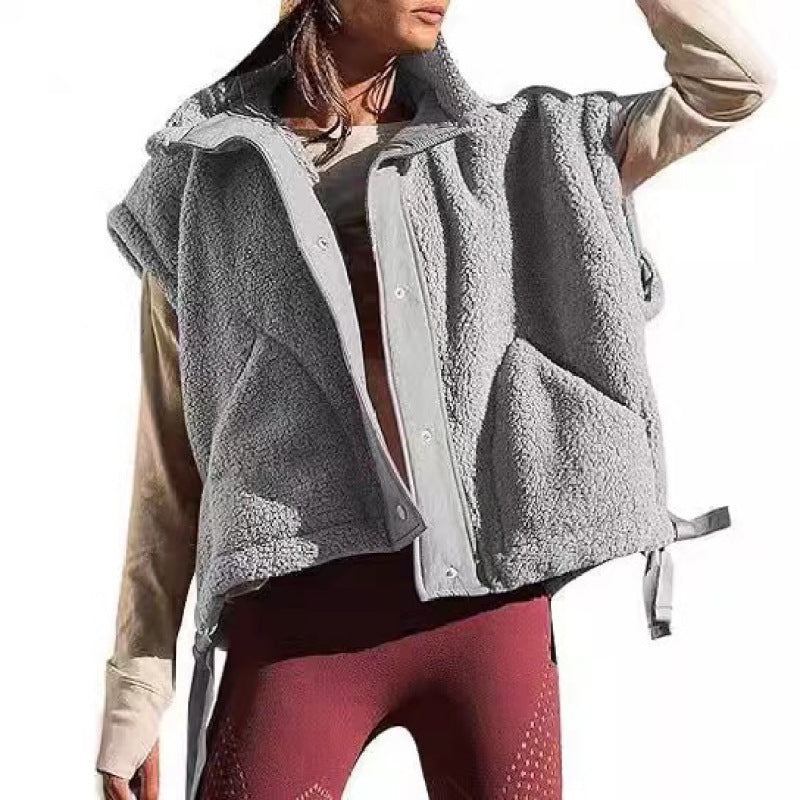 Damen Modische Fleece-Weste R&B
