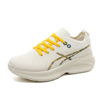 Damen sportliche Sneaker mit elastischem Schnürsystem und atmungsaktiver Oberflächenstruktur R&B