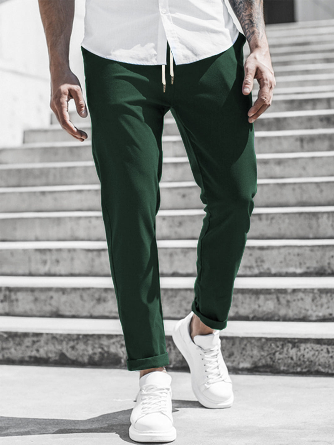 R&B Herren Freizeithose mit Kordelzug und Seitentaschen