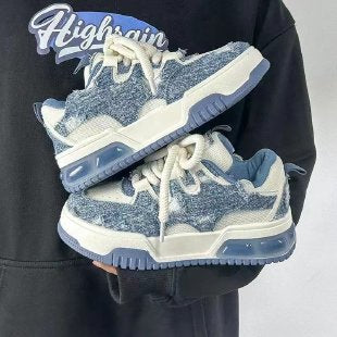 Damen Sportliche Denim Sneaker mit dämpfender Sohle und modischem Design R&B