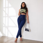 Damen Hochtaillierte Jeans mit Schnürdetails R&B