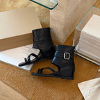 Damen Designertaschen High-Heel Sandalen mit offenem Zehenbereich und geschmackvollem Riemchen R&B