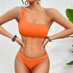 Damen Einseitiger Bikini mit strukturiertem Oberteil und modischem Design R&B