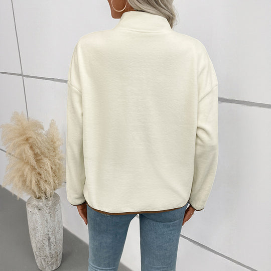 Damen Kuschelige Fleecejacke mit Kontrastelementen R&B