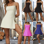 Damen Schwimmdress mit integrierter Shorts und verstellbaren Trägern R&B
