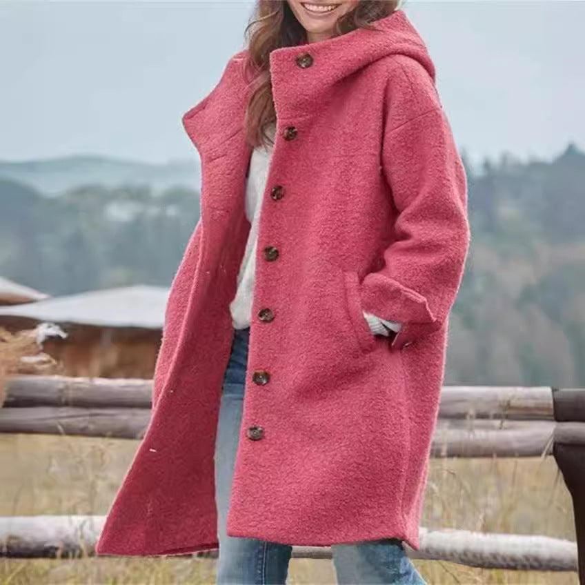 Damen Oversized Wollmantel im casual Look R&B