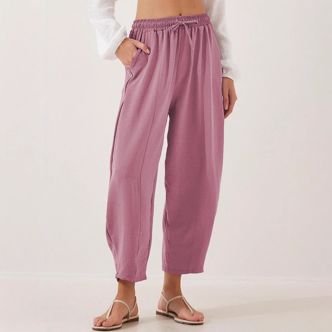 Damen Lockerer Fit Leichte Hosen R&B