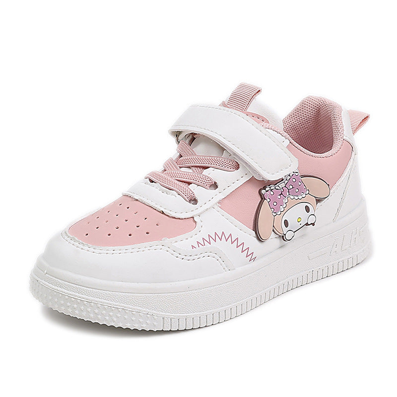 Damen Kindersneaker mit niedlichem Tiermotiv und praktischem Klettverschluss
