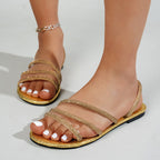 Damen Designer Slipper mit buntem Blumenmotiv R&B