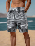 Herren stylische Bade-Shorts mit modernem Graphikmuster