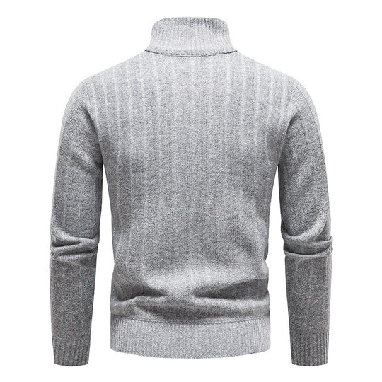 Herren modischer Strickpullover mit hohem Kragen R&B