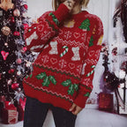 Damen Weihnachts-Pullover mit festlichem Weihnachtsdesign R&B