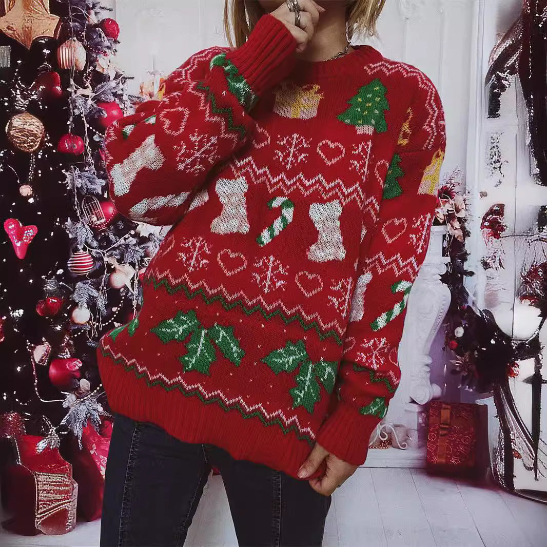 Damen Weihnachts-Pullover mit festlichem Weihnachtsdesign R&B