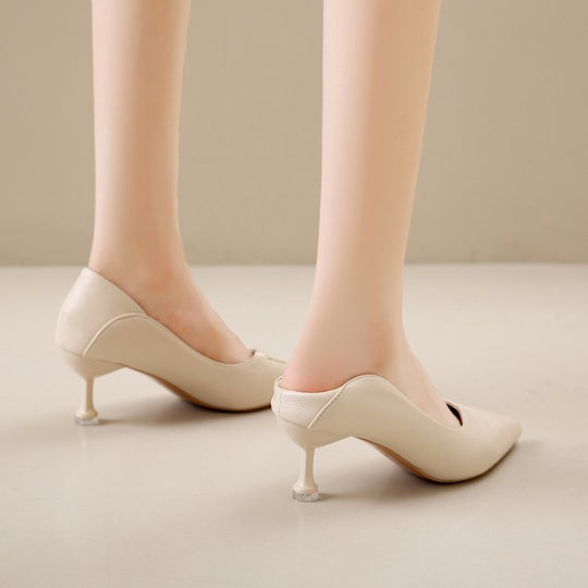 Damen elegante Spitzen Pumps mit einzigartigem Absatz R&B