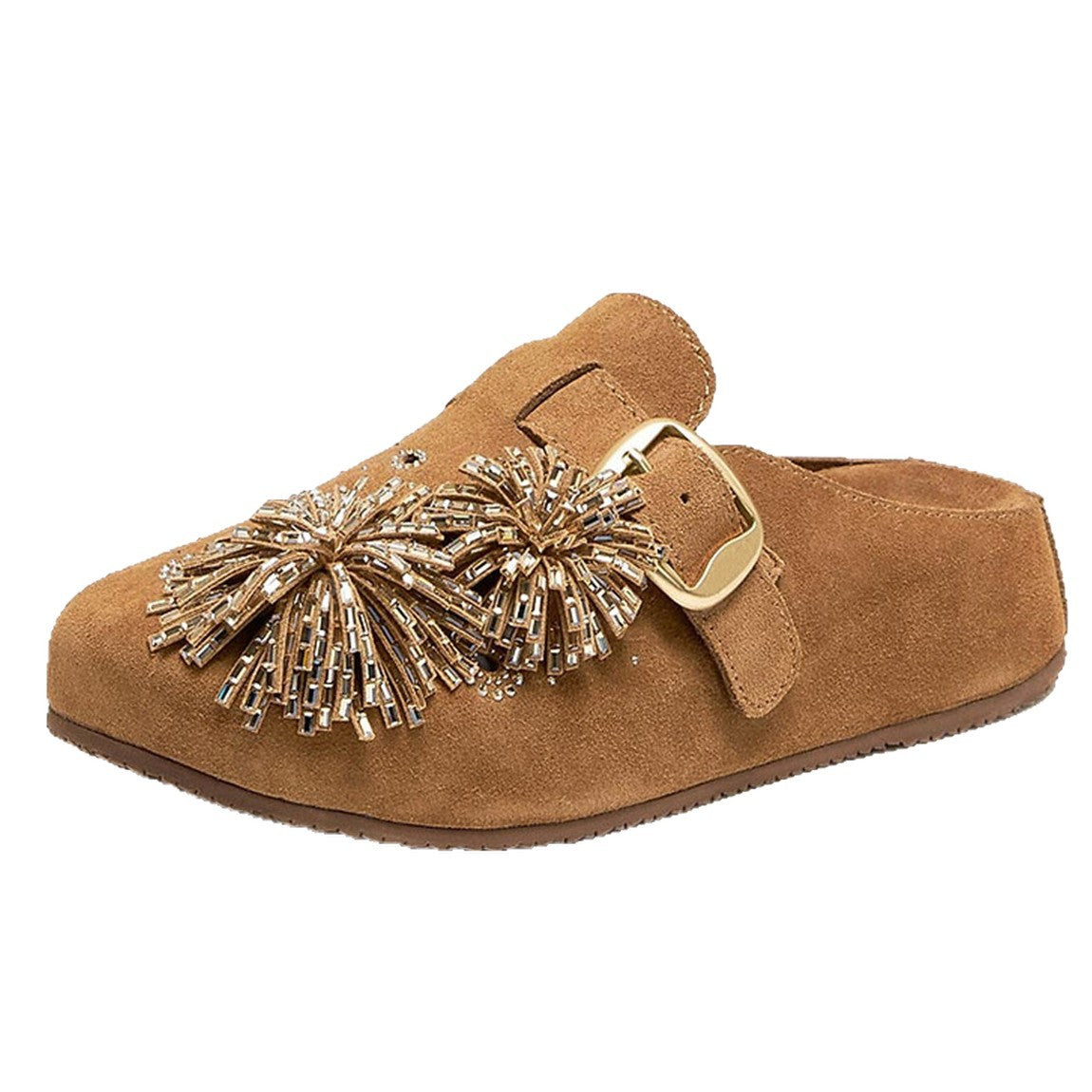 Damen Mokassins mit funkelnden Detailakzenten und verstellbarem Riemchen R&B
