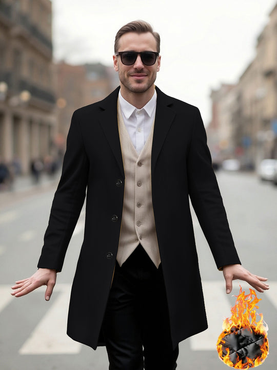 Herren eleganter Langmantel mit modernem Schnitt und optimalem Tragekomfort R&B