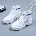 Damen Hohe Sneakers mit modischem Reißverschluss und atmungsaktivem Innenfutter R&B