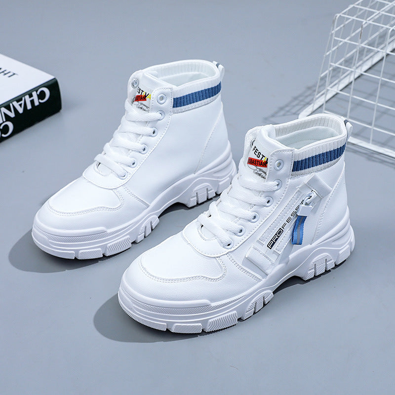 Damen Hohe Sneakers mit modischem Reißverschluss und atmungsaktivem Innenfutter R&B