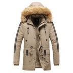 Herren Winterparka mit abnehmbarem Kunstfellkragen R&B
