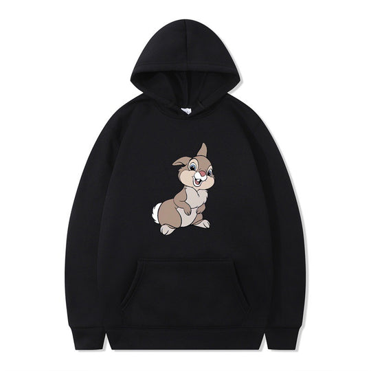 Damen Kapuzenpullover mit niedlichem Hasen-Design und bequemen Kängurutaschen R&B