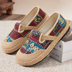 Damen bequeme und stilvolle Slipper mit buntem Mustermix R&B