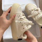 Damen Canvas Sneakers mit flexibler Gummisohle und atmungsaktivem Obermaterial