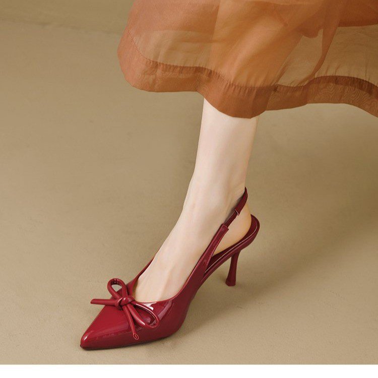 Damen Slingback Pumps mit elegantem Schleifenakzent R&B