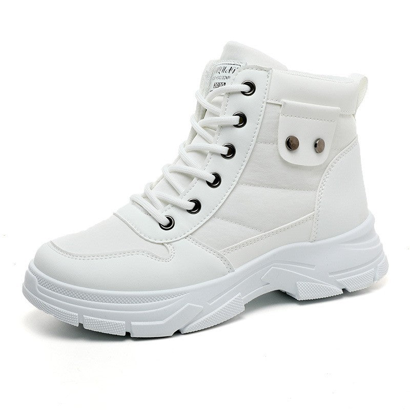 Damen modische High-Top Sneakers mit dämpfendem Profil und verstärktem Kragen R&B