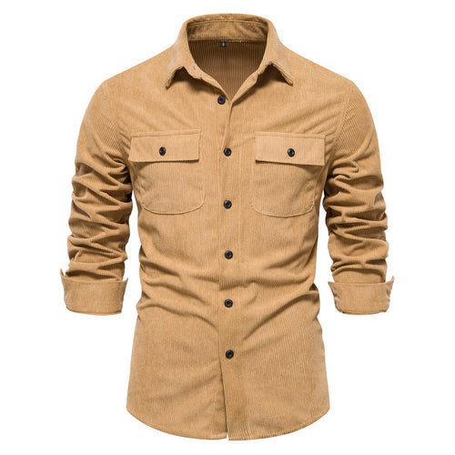 Herren Kamelhaar-Karohemd Shirt R&B