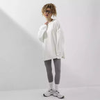 Damen Oversized Sweatshirt mit langen Ärmeln und Rundhalsausschnitt R&B