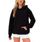 Damen modischer Kapuzenpullover mit strukturiertem Oberflächenmuster R&B