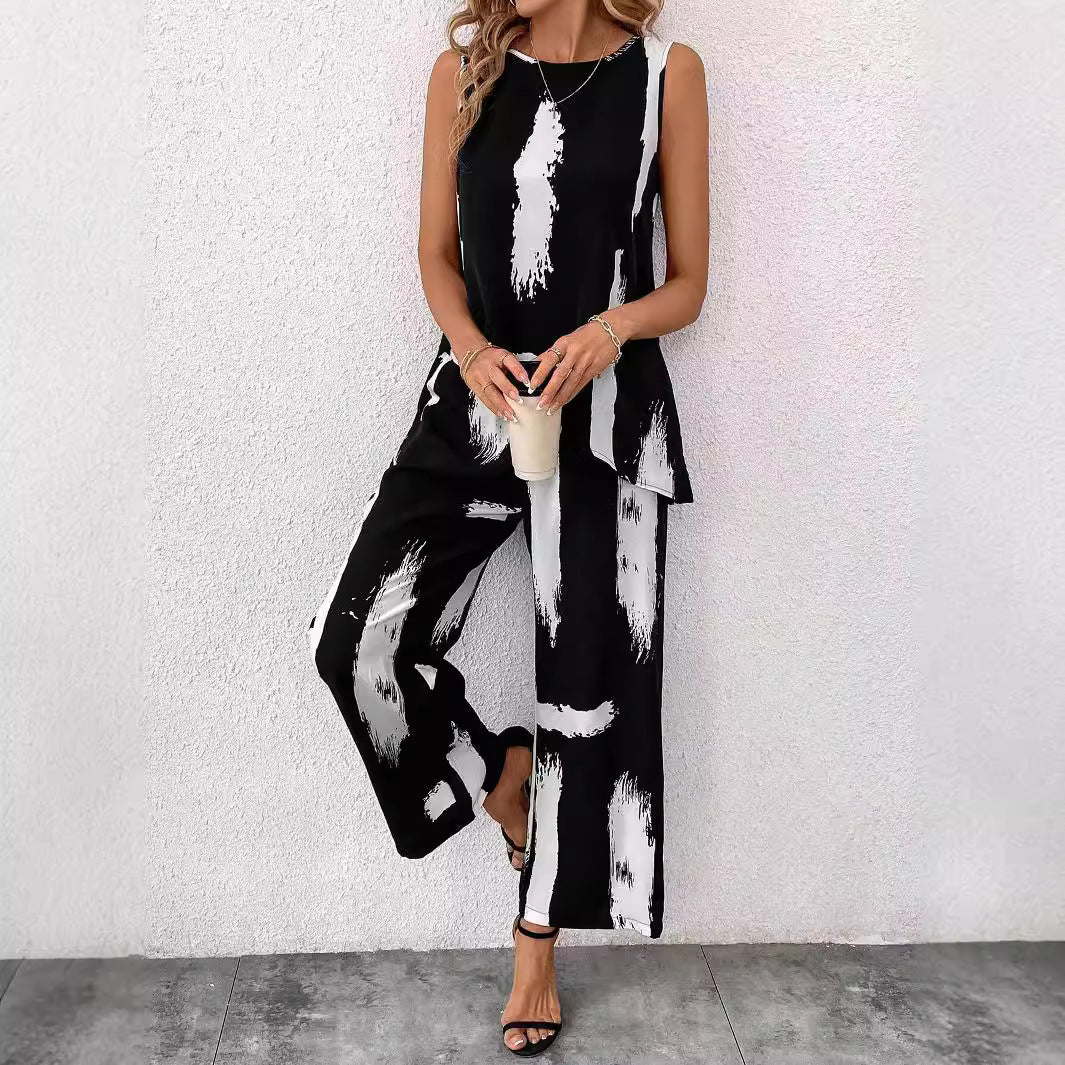 Damen Blusenset mit lässigem Schnitt und trendigem Muster R&B