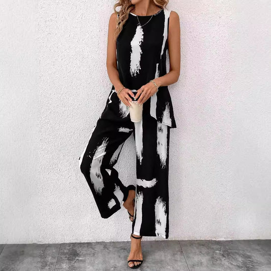 Damen Blusenset mit lässigem Schnitt und trendigem Muster R&B