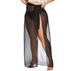 Damen eleganter Strandüberwurf mit seitlichem Knoten R&B