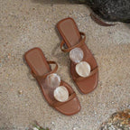 Damen elegante Sandalen mit dekorativen Kunststoffelementen R&B