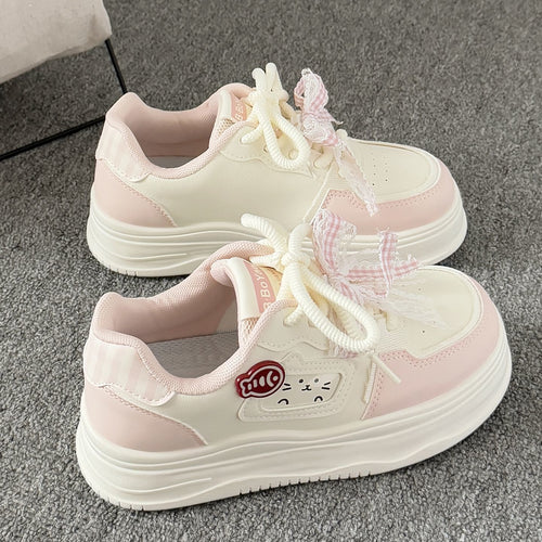 Damen Sportliche Sneakers mit verspieltem Katzenmotiv und bequemer Dämpfung R&B