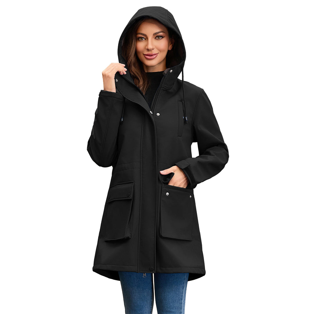 Damen funktionale Outdoor-Jacke mit verstellbarem Taillenzug und Innenfutter R&B