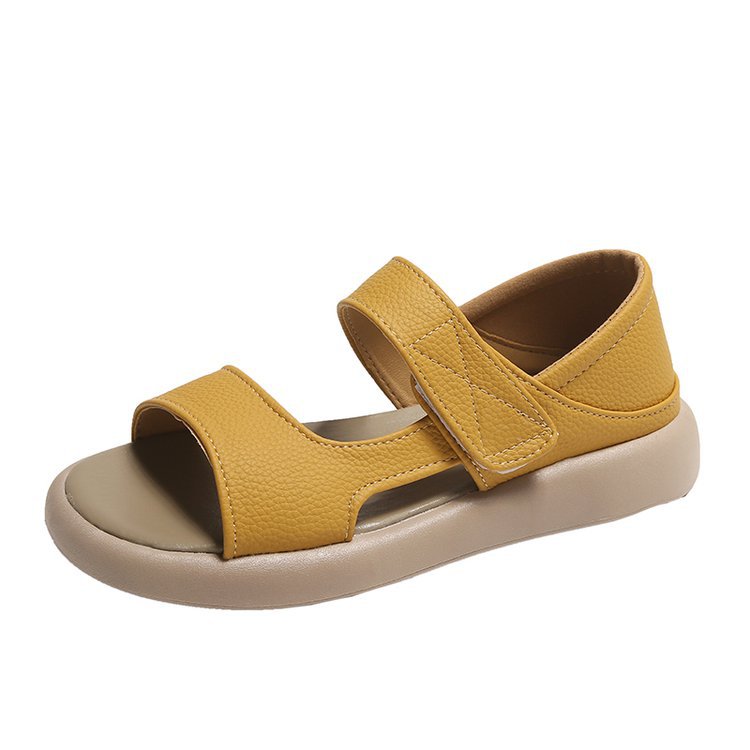Damen bequeme Riemensandalen mit verstellbarem Klettverschluss R&B