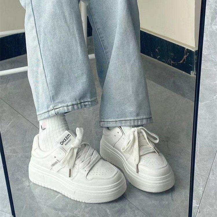 Damen Plattform Sneakers mit sportlichem Design und dämpfender Sohle R&B