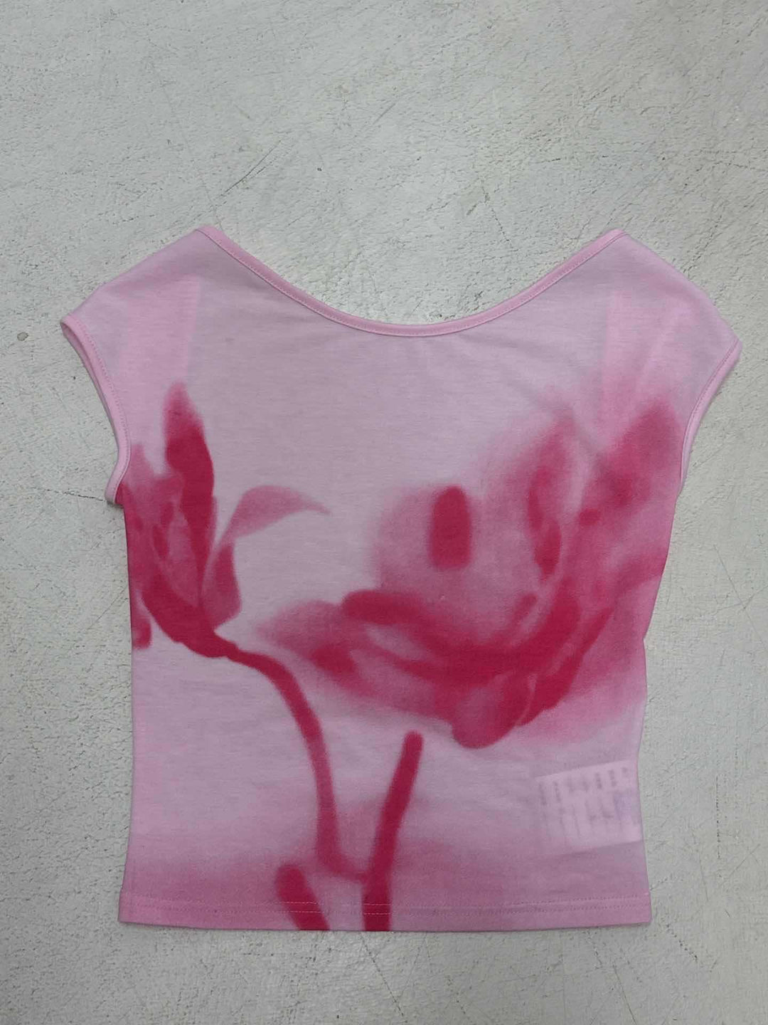 Damen Crop-Top mit floralem Design R&B
