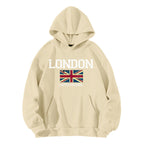 Damen Kapuzenpullover im urbanen London-Style mit Kängurutasche und gemütlichem Schnitt