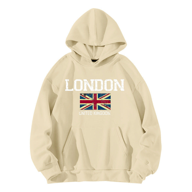 Damen Kapuzenpullover im urbanen London-Style mit Kängurutasche und gemütlichem Schnitt