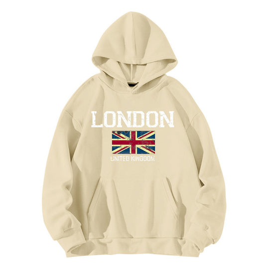 Damen Kapuzenpullover im urbanen London-Style mit Kängurutasche und gemütlichem Schnitt R&B